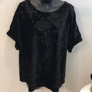 Black Velvet cold shoulder Blouse